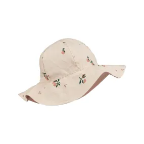 ( LW14625) Amelia Reversible Sun Hat _ Peach/sea shell mix