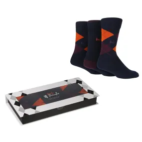 3 Pack Boxed Socks - Navy