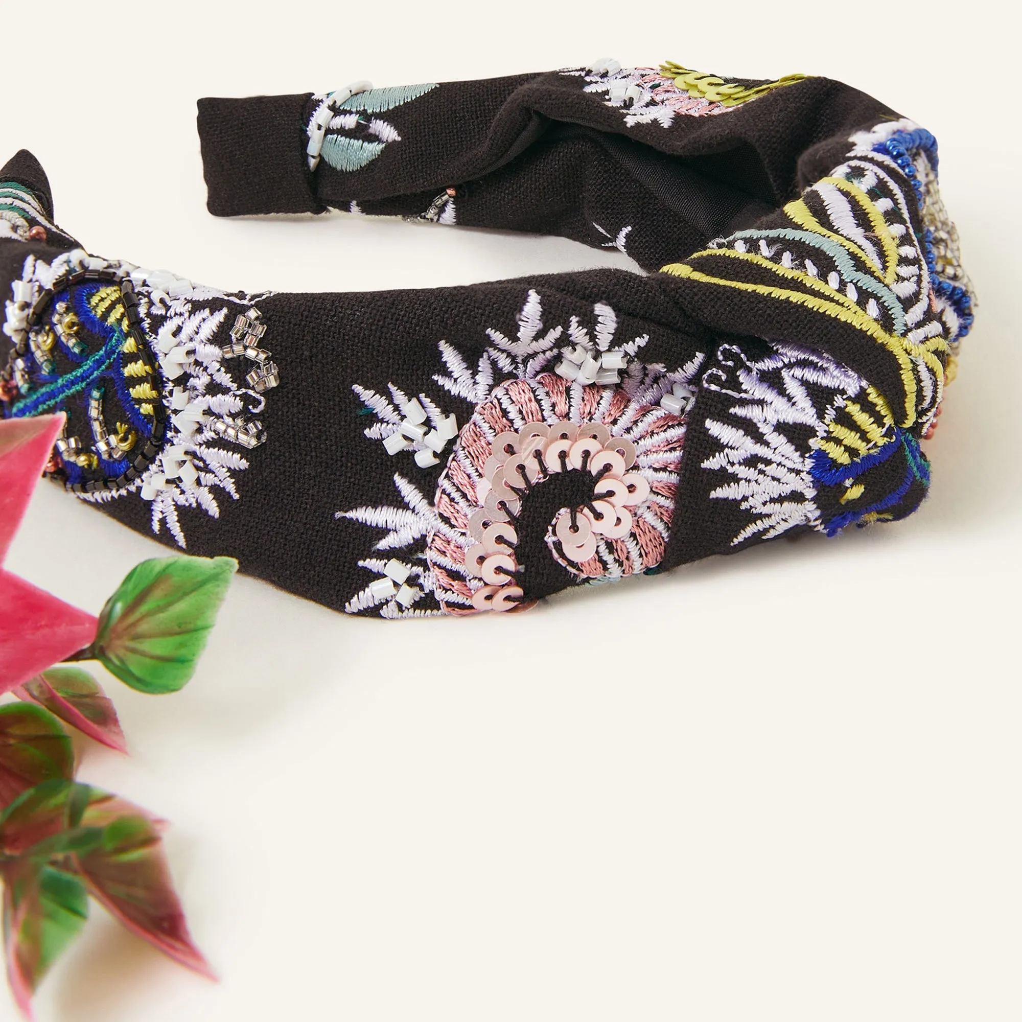 Accessorize London Women's Paisley Embroidered Headband