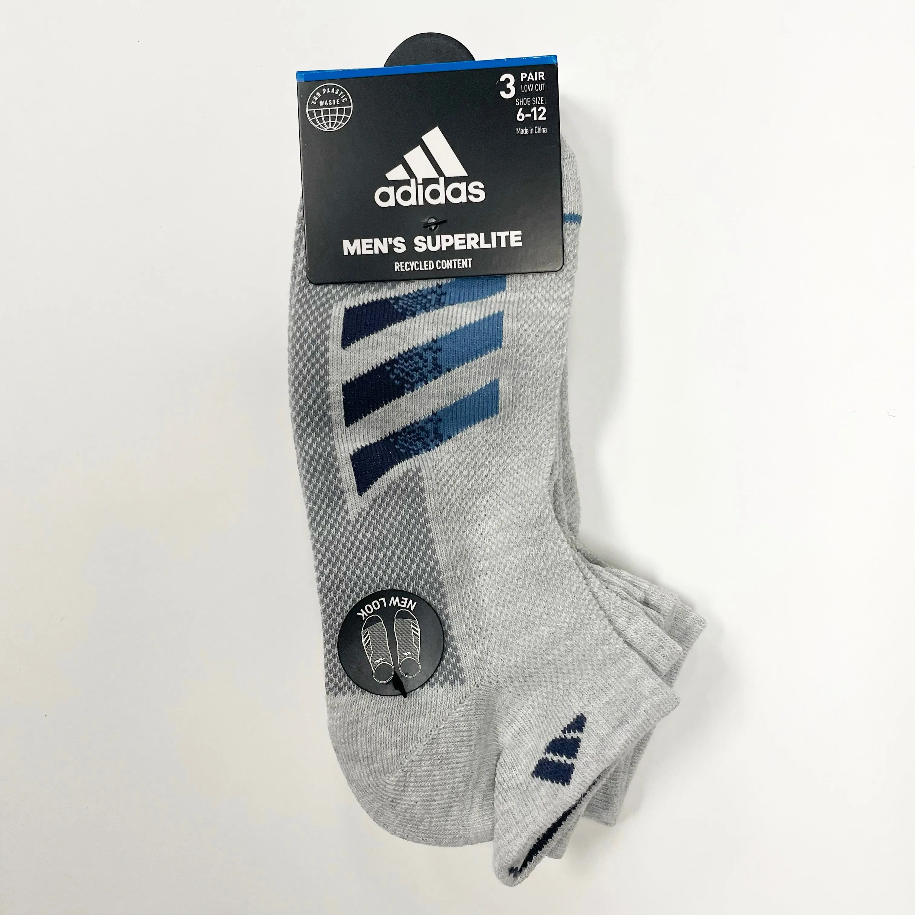 Adidas Men's Superlite low-cut 3 pairs socks