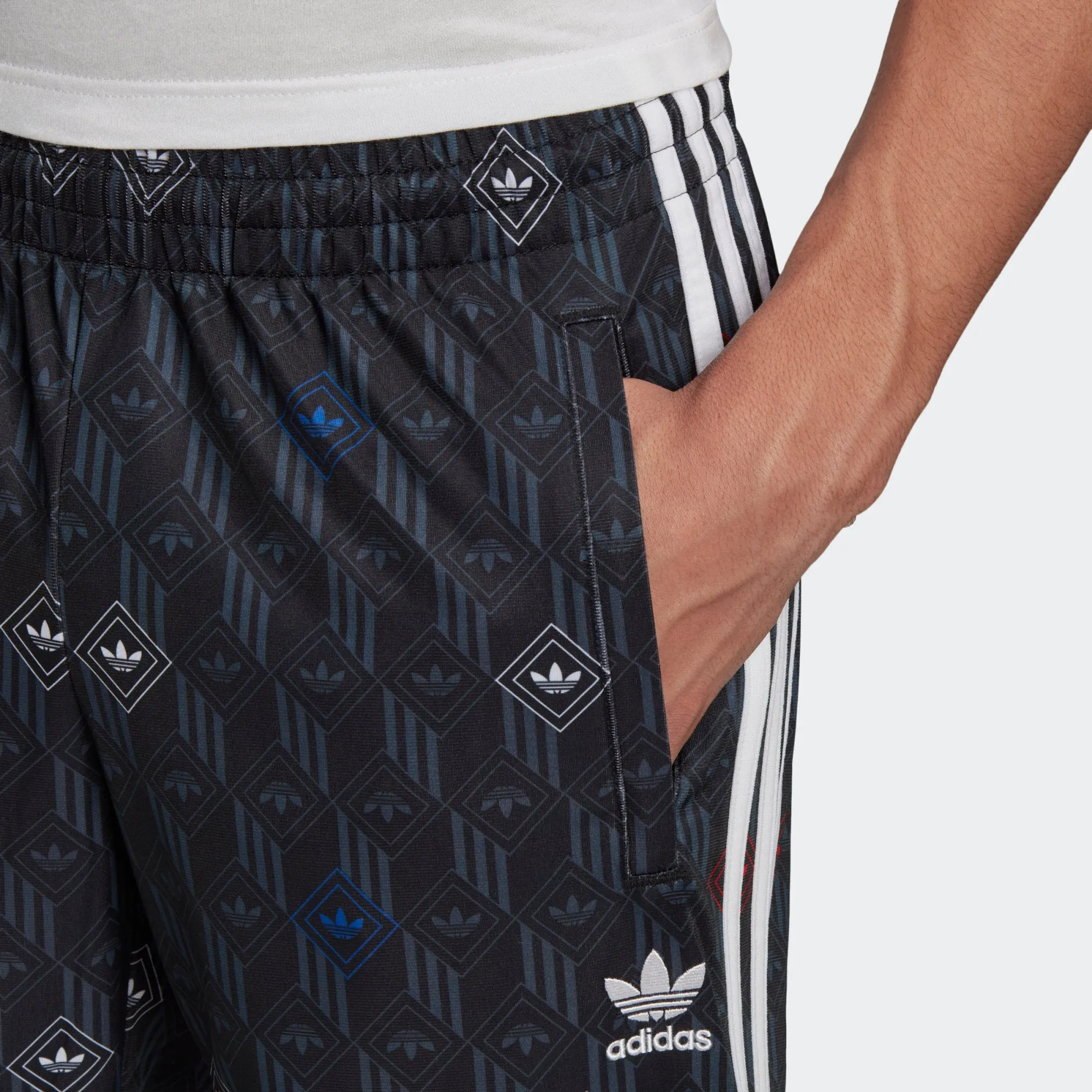 Adidas Originals Men's Monogram Firebird Track Pants - Black