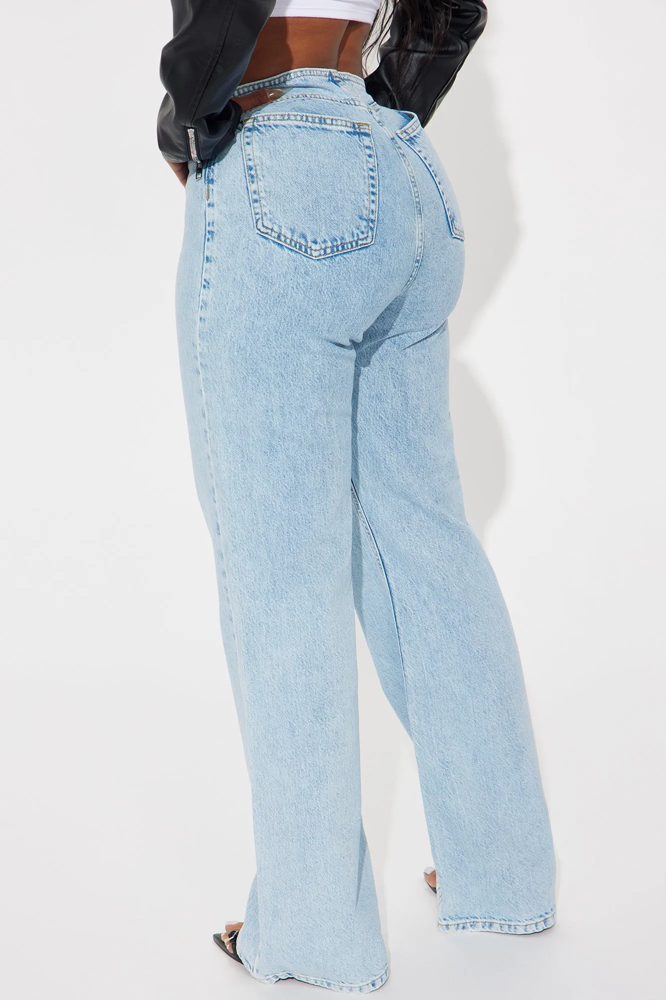 Alysia Baggy Flare Jeans - Light Wash