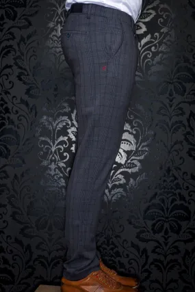 Au Noir Dressy Stretch Pant | Beretta Belmondo Grey Navy