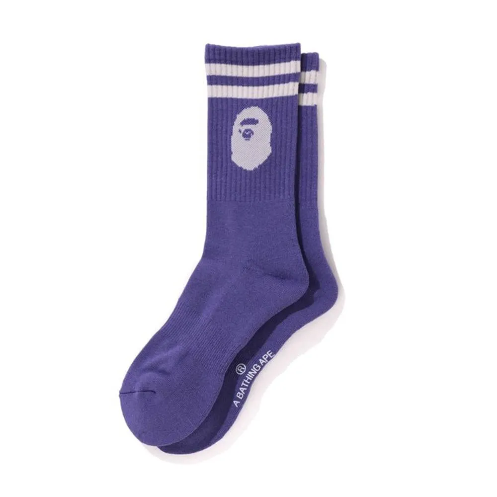 BAPE APE HEAD SOCKS PURPLE