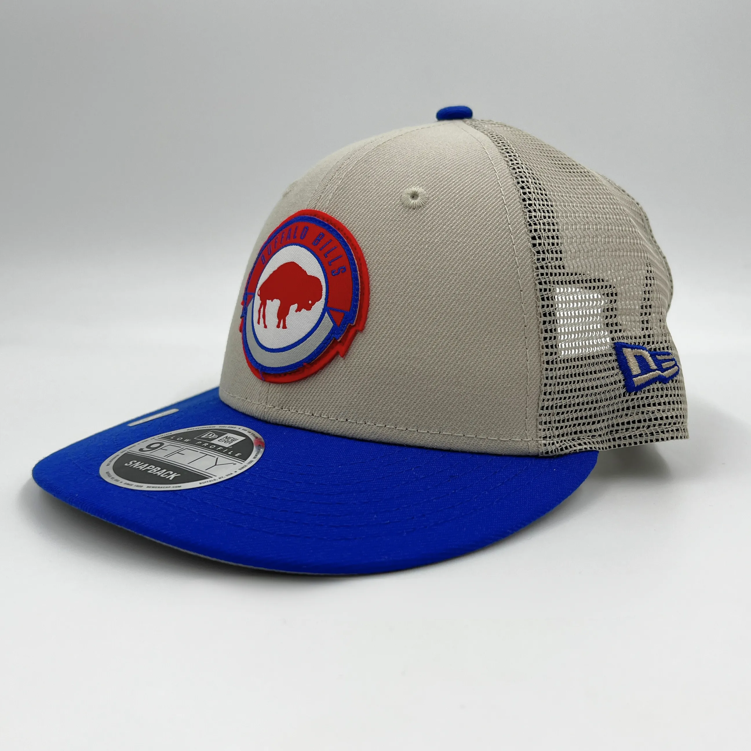 Buffalo Bills Stone With Retro Patch 2023 Sideline Low Profile Snapback Hat