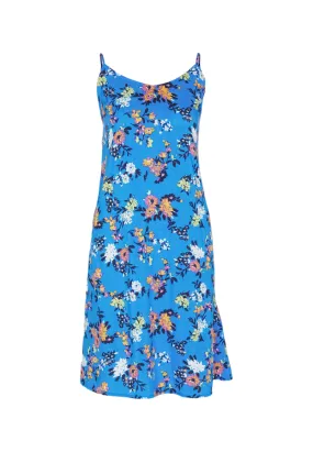 b.young women's patterned dress with straps Short Slip Dress 20811207 20181 ibiza blue mix