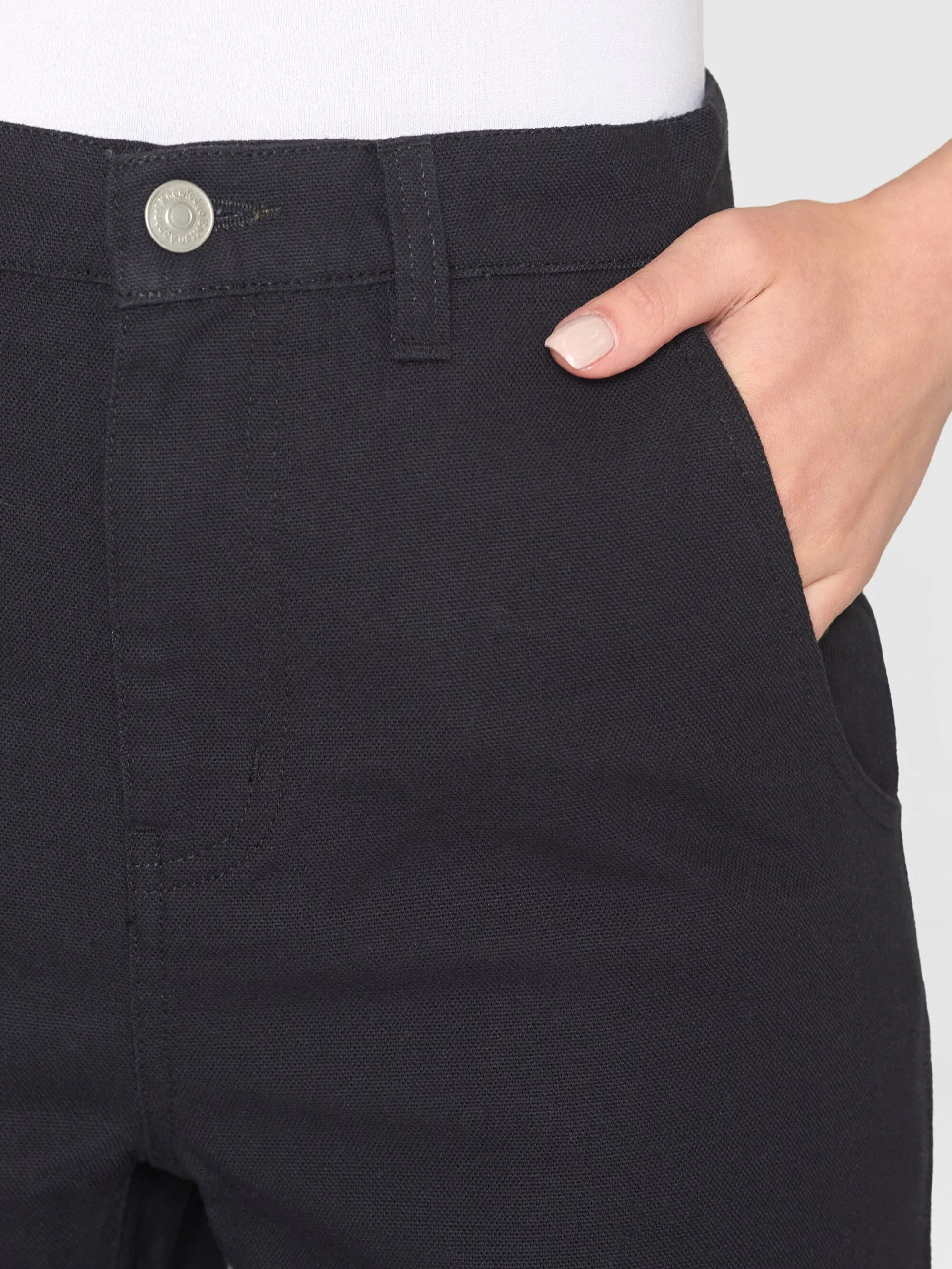 CALLA tapered canvas pant - Black Jet