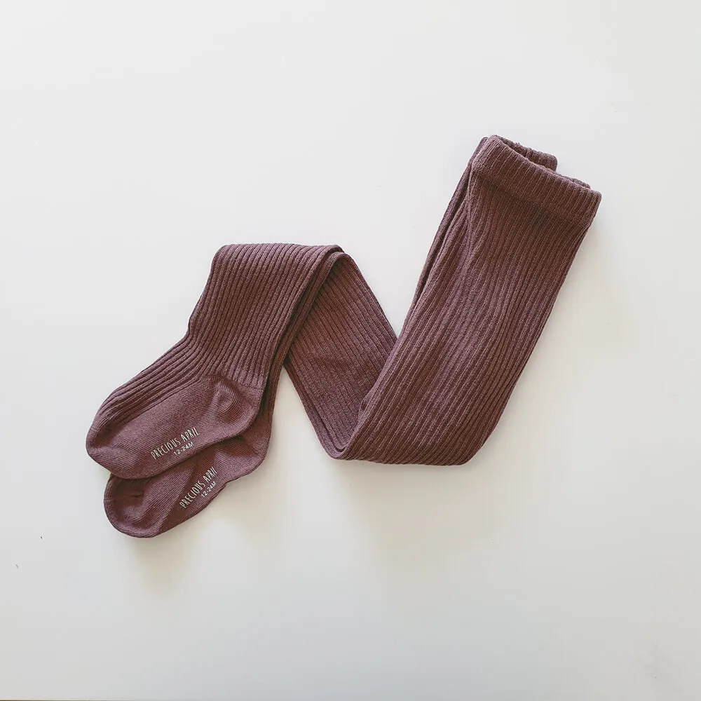 Callie Cotton Tights - Plum