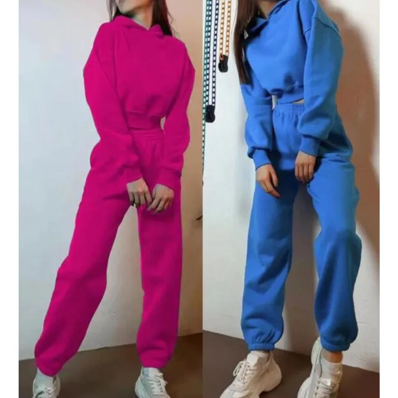 Casual Solid Color Tracksuits