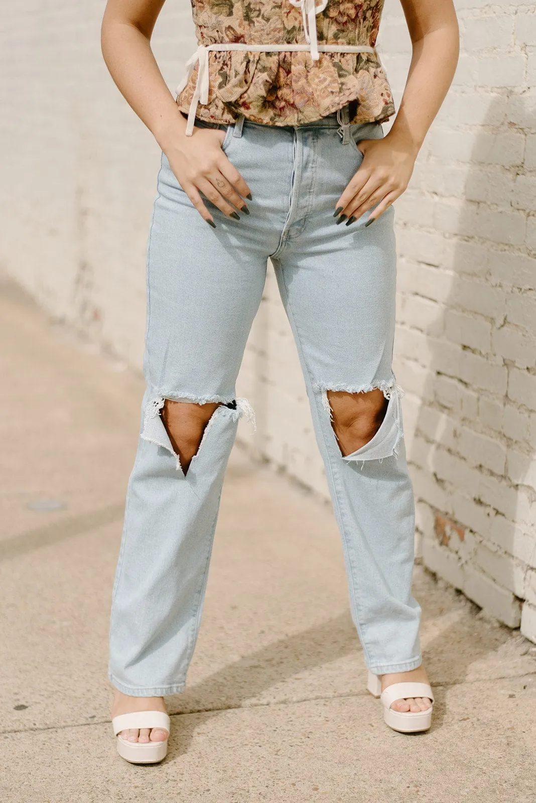 Cello Light Wash High Rise Dad Jean