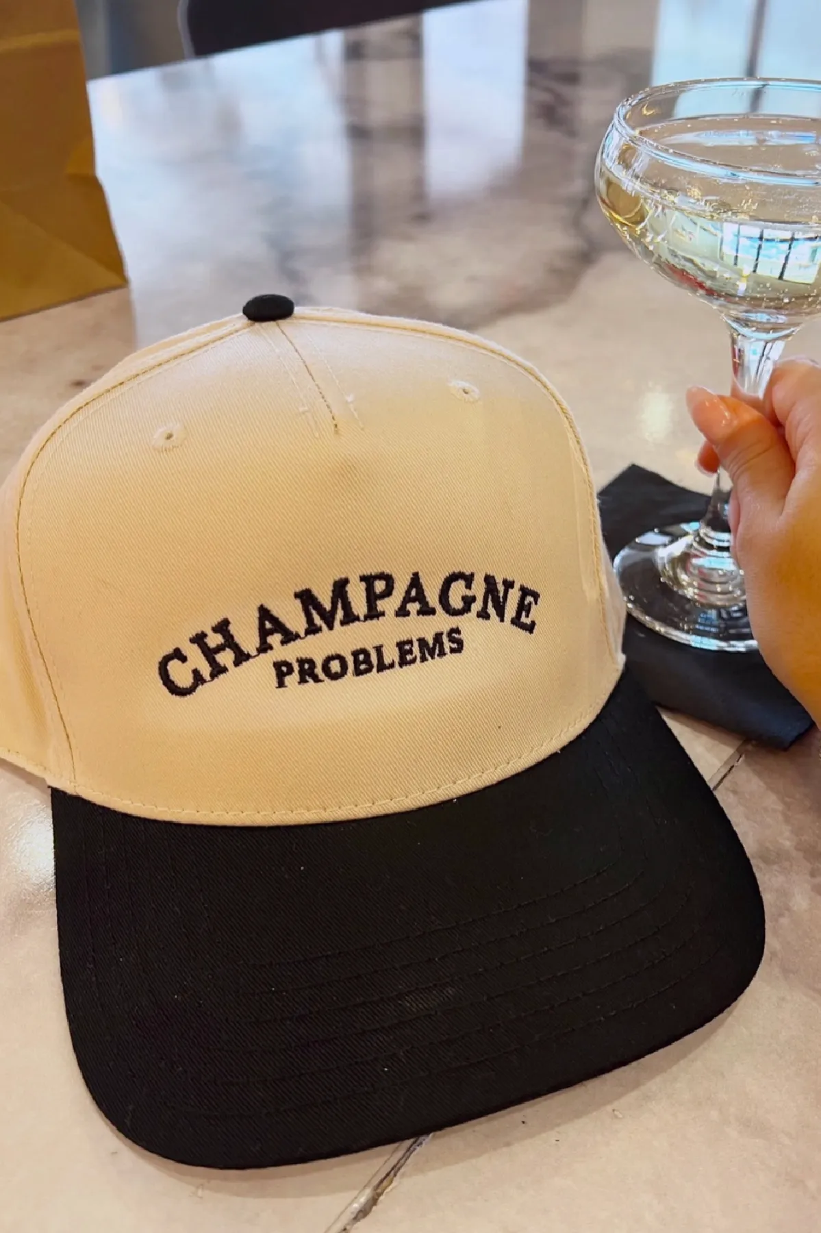 Champagne Problems Vintage Hat