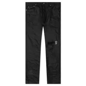 Chitch Waxed Silver Pants - Black