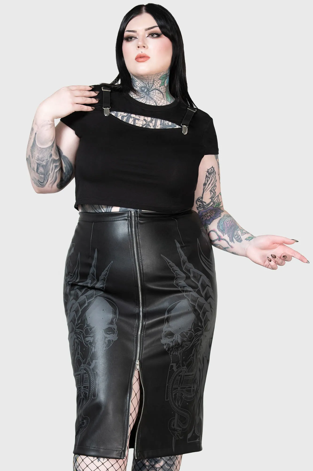 Darkest Myth Pencil Skirt [PLUS]