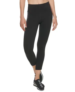 DKNY Sport Women's High-Waist 7/8 Leggings, Azul, Black, M