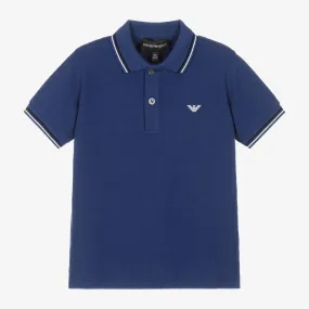 Emporio Armani Boys Blue Polo _ 8N4FB3-1JPTZ-0938