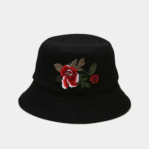 Fashion Cotton Embroidery Bucket Hat