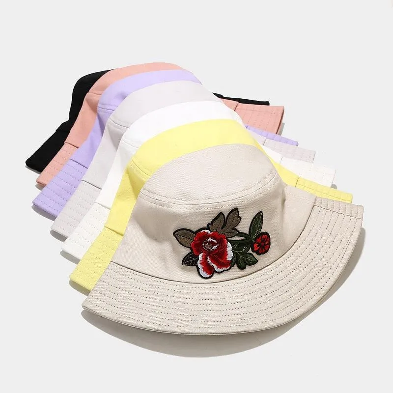 Fashion Cotton Embroidery Bucket Hat