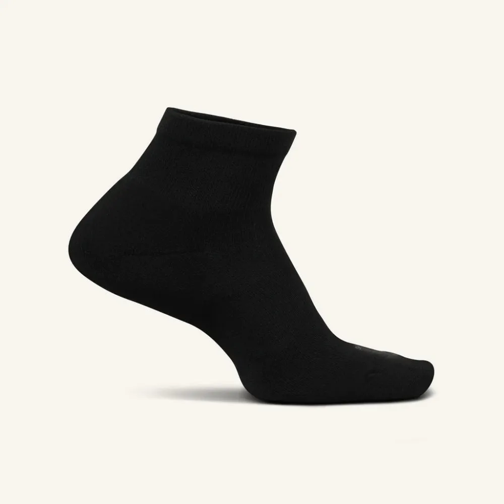 Feetures Therapeutic Max Cushion Quarter Socks - Black