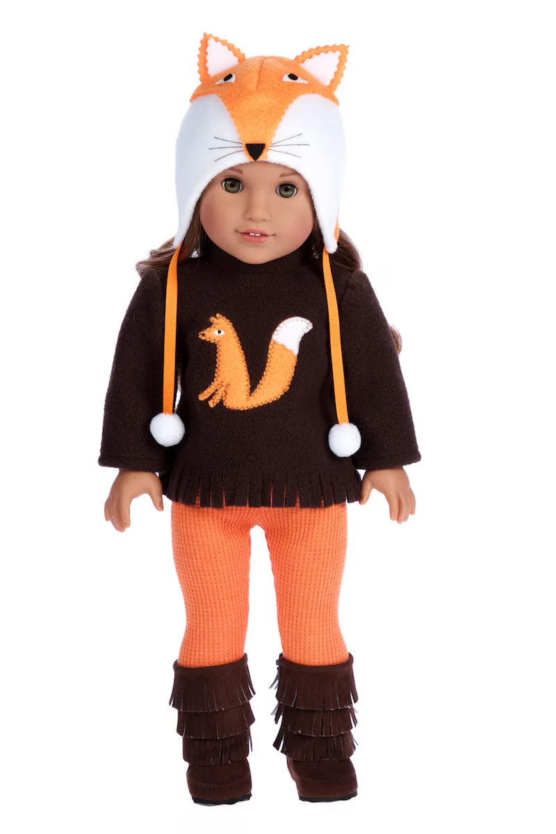 Foxy - Doll Clothes for 18 inch American Girl Doll- 4 Piece Doll Outfit - Hat, Blouse, Leggings and Boots