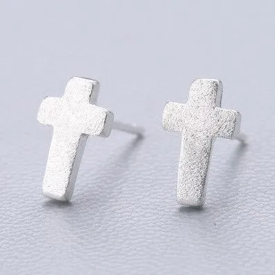 Fresh Accessories - Crosses Sterling Silver Stud Earrings