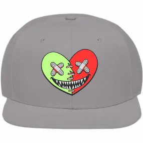 GLOW HEART BAWS : Light Grey Snapback Hat