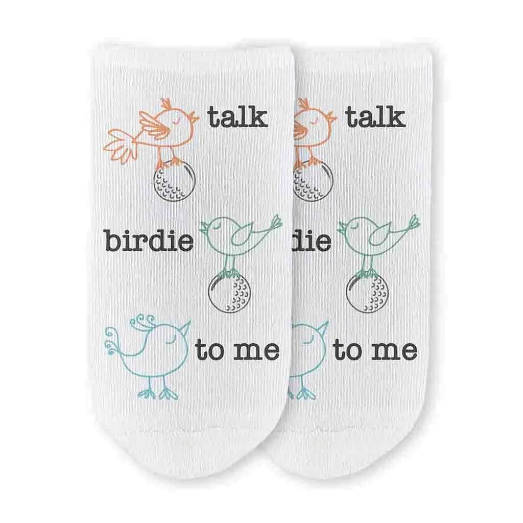 Golf No Show Socks for Him and Her - Talk Birdie to Me