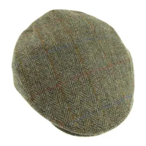 Harris Tweed Flat Cap (brown herrignbone)