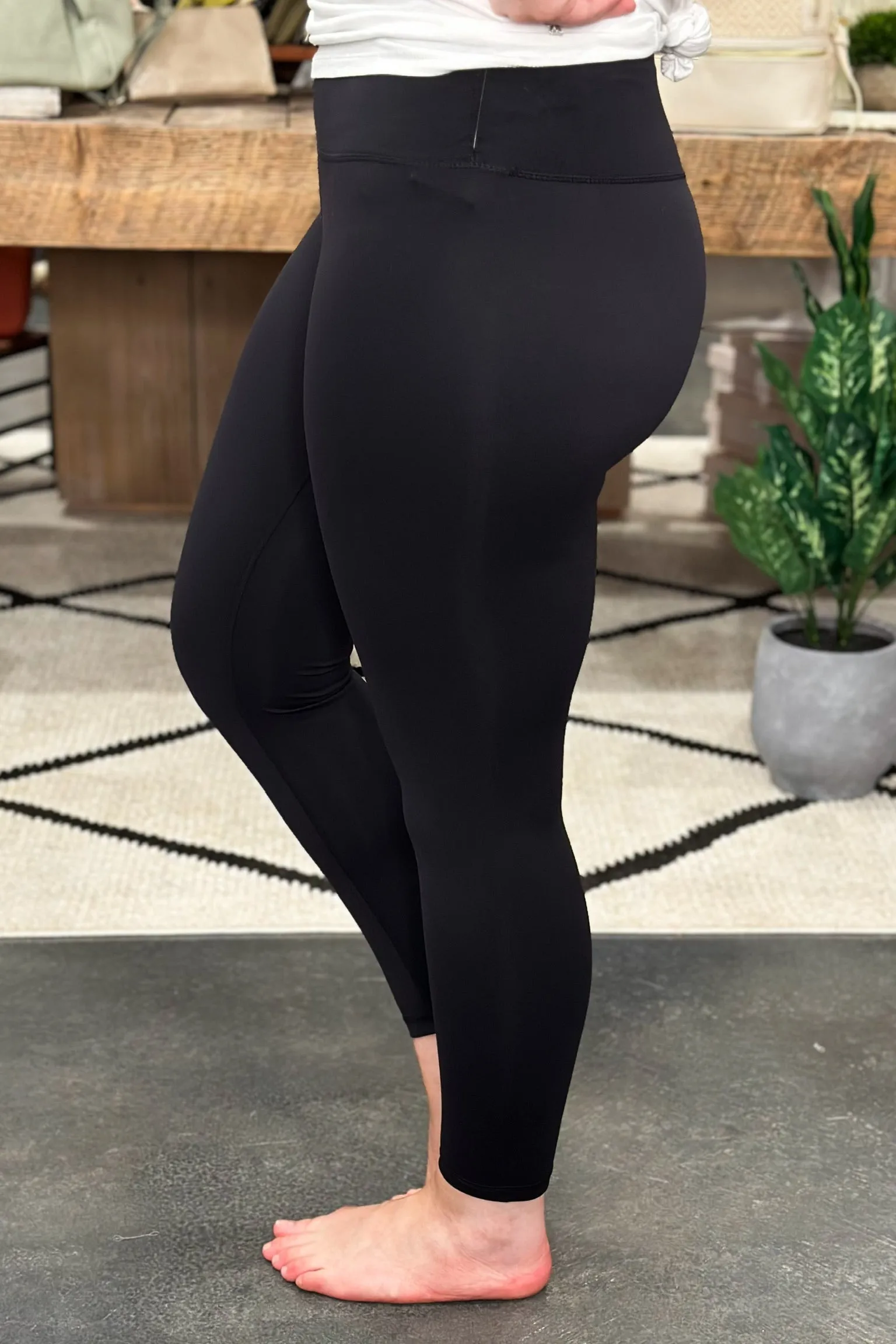 High Waist Black Capri Legging