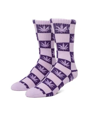 Huf Checkered Plantlife Sock Purple