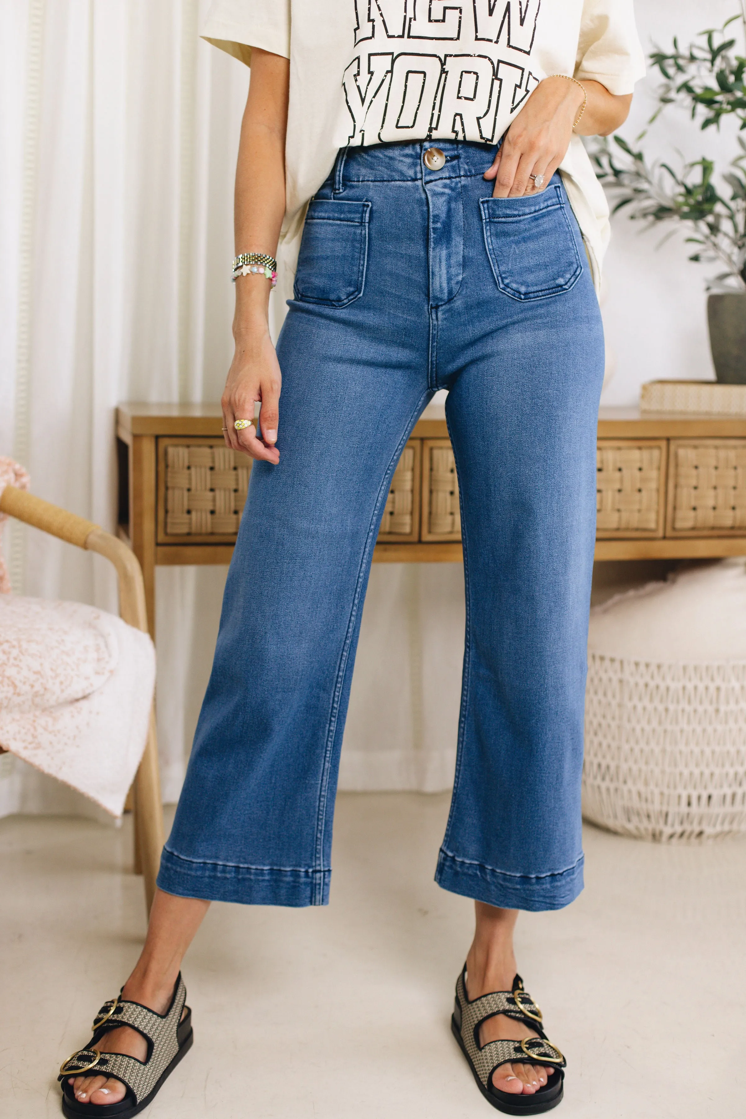 I Can’t Believe It’s Not Denim - Wide Leg Cropped Jeans (0-15)