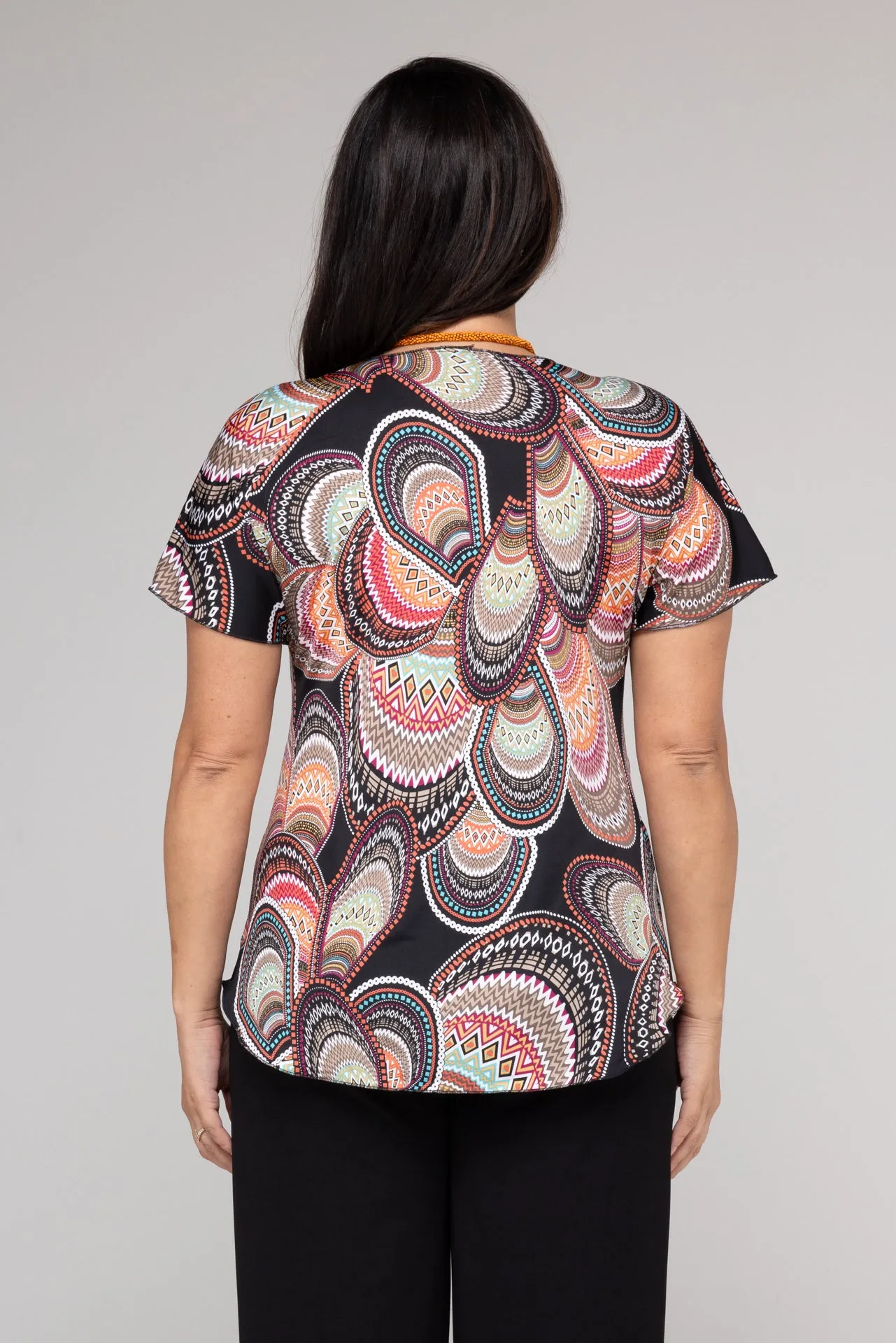 Inca Print Longer Sleeve Jersey Top