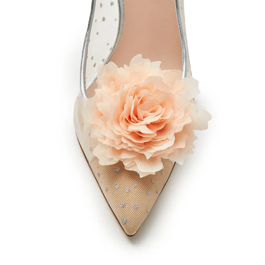 LELE X SJP BLUSH PEONY SHOE CLIPS