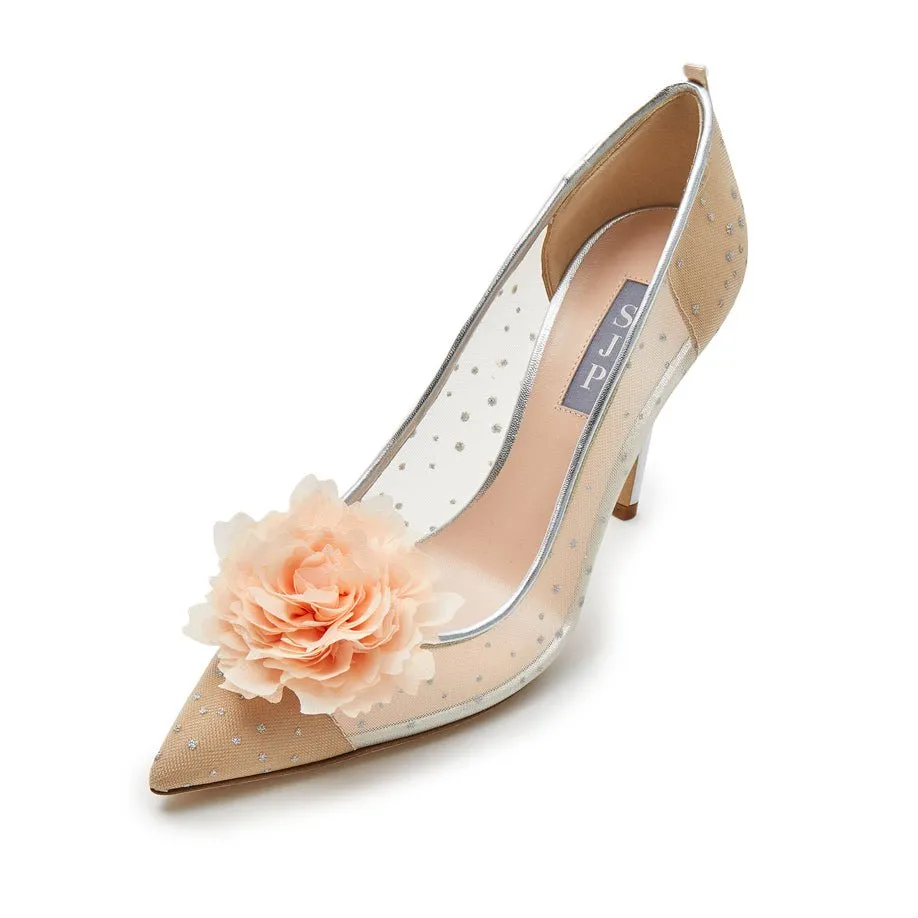 LELE X SJP BLUSH PEONY SHOE CLIPS