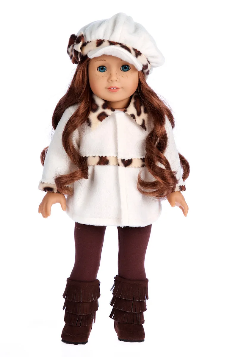 Marshmallow - 18 inch Doll Clothes - 4 Piece Doll Outfit - Coat, Hat, Leggings and Boots