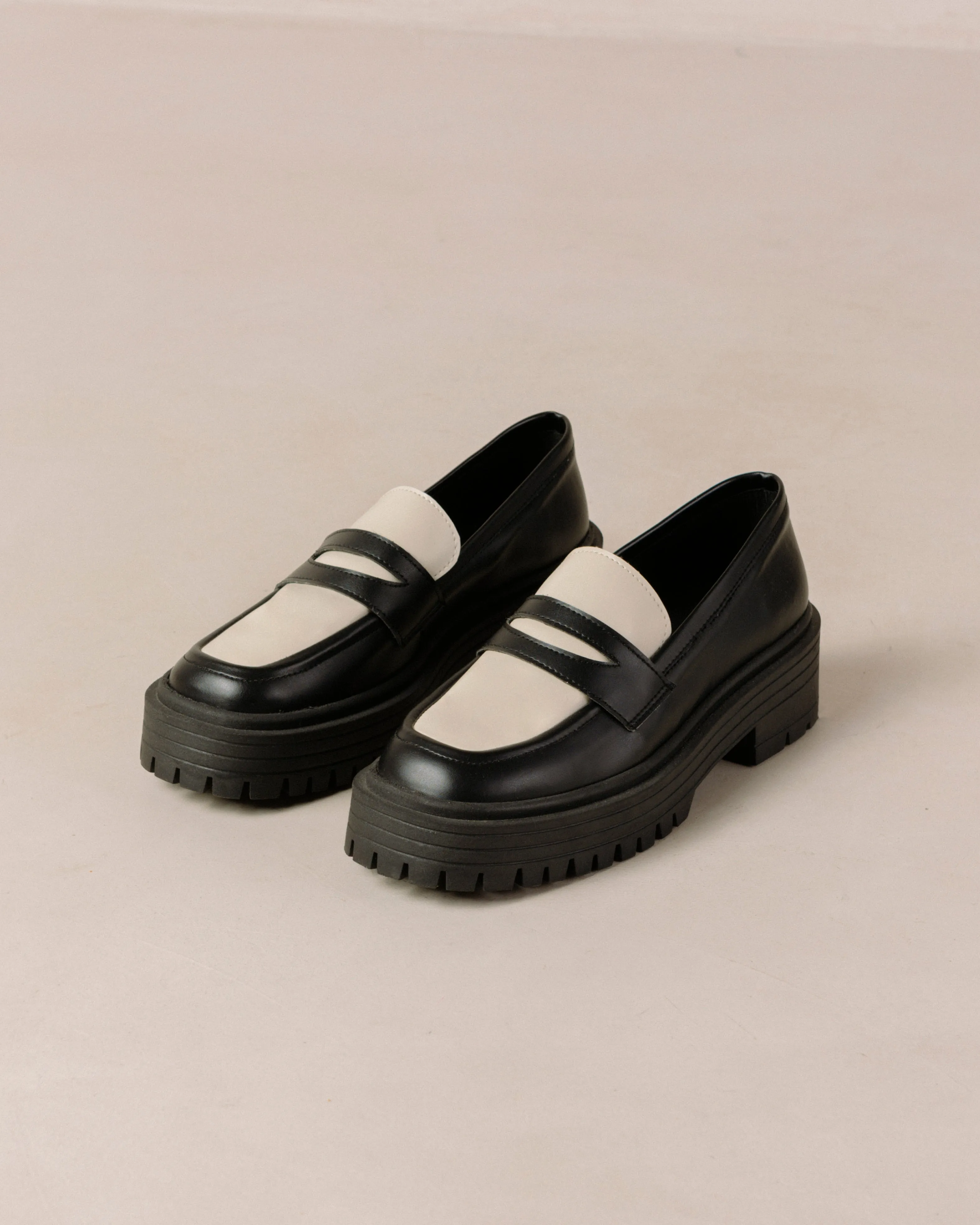 Mask Black Vegan Leather Loafers