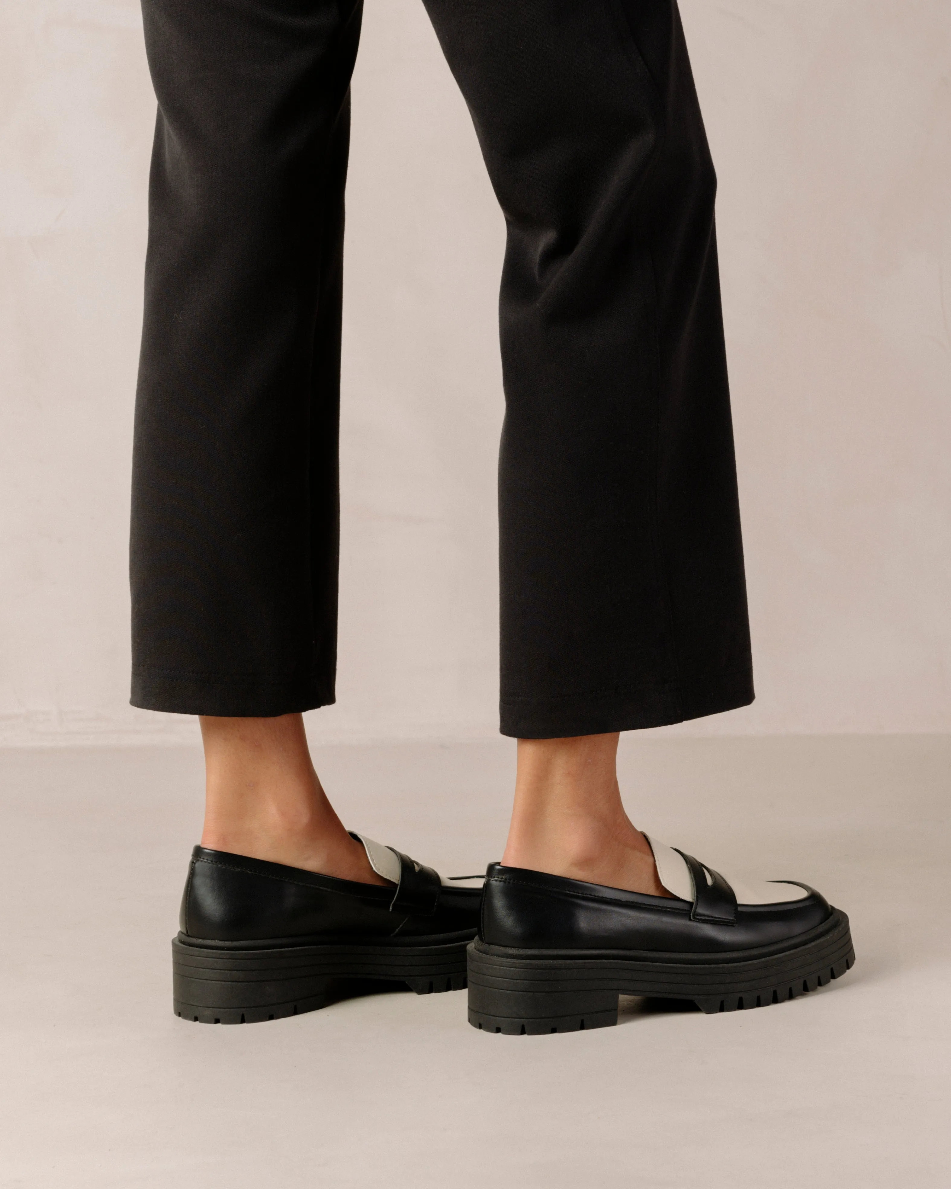 Mask Black Vegan Leather Loafers