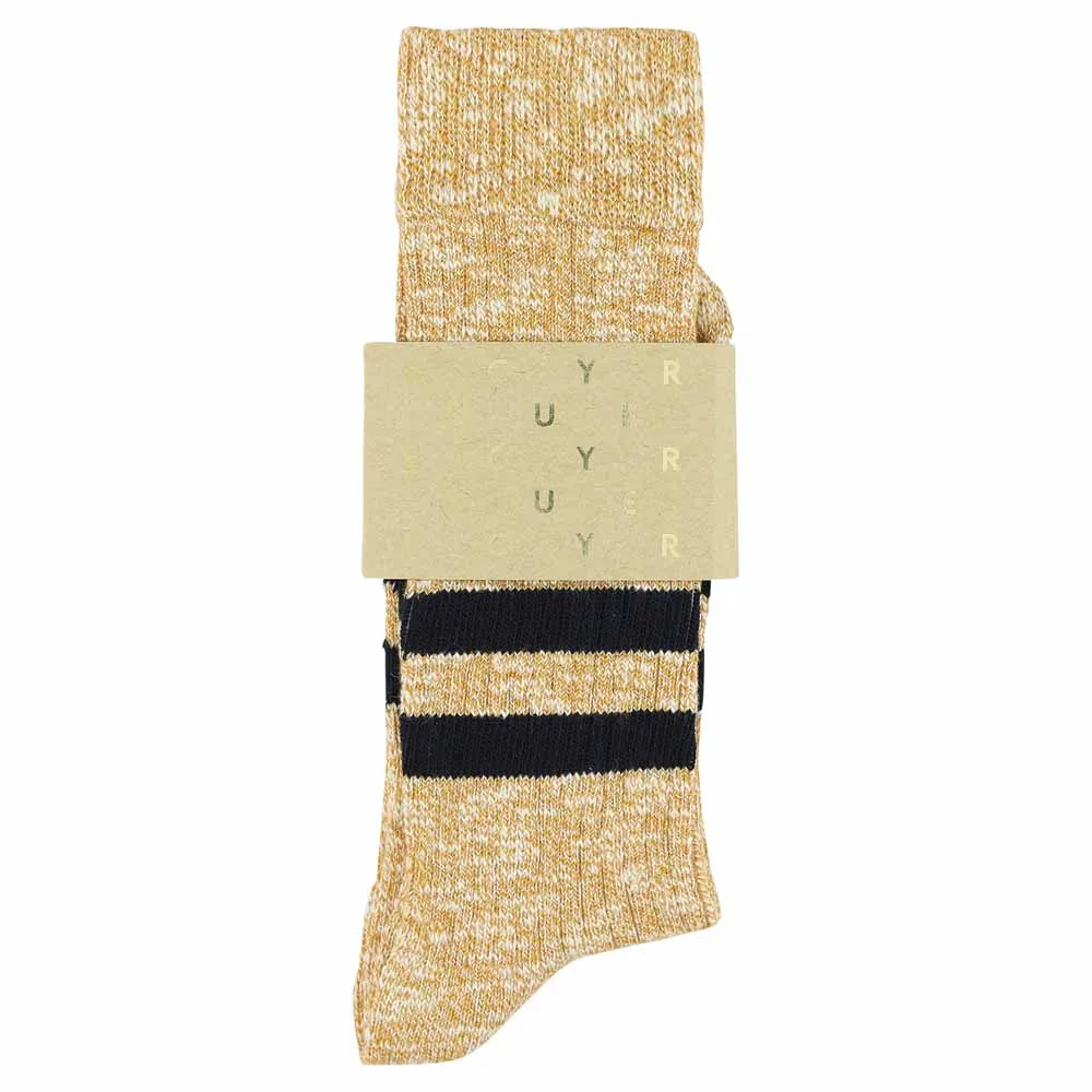 Melange Stripes Socks - Mustard / Navy