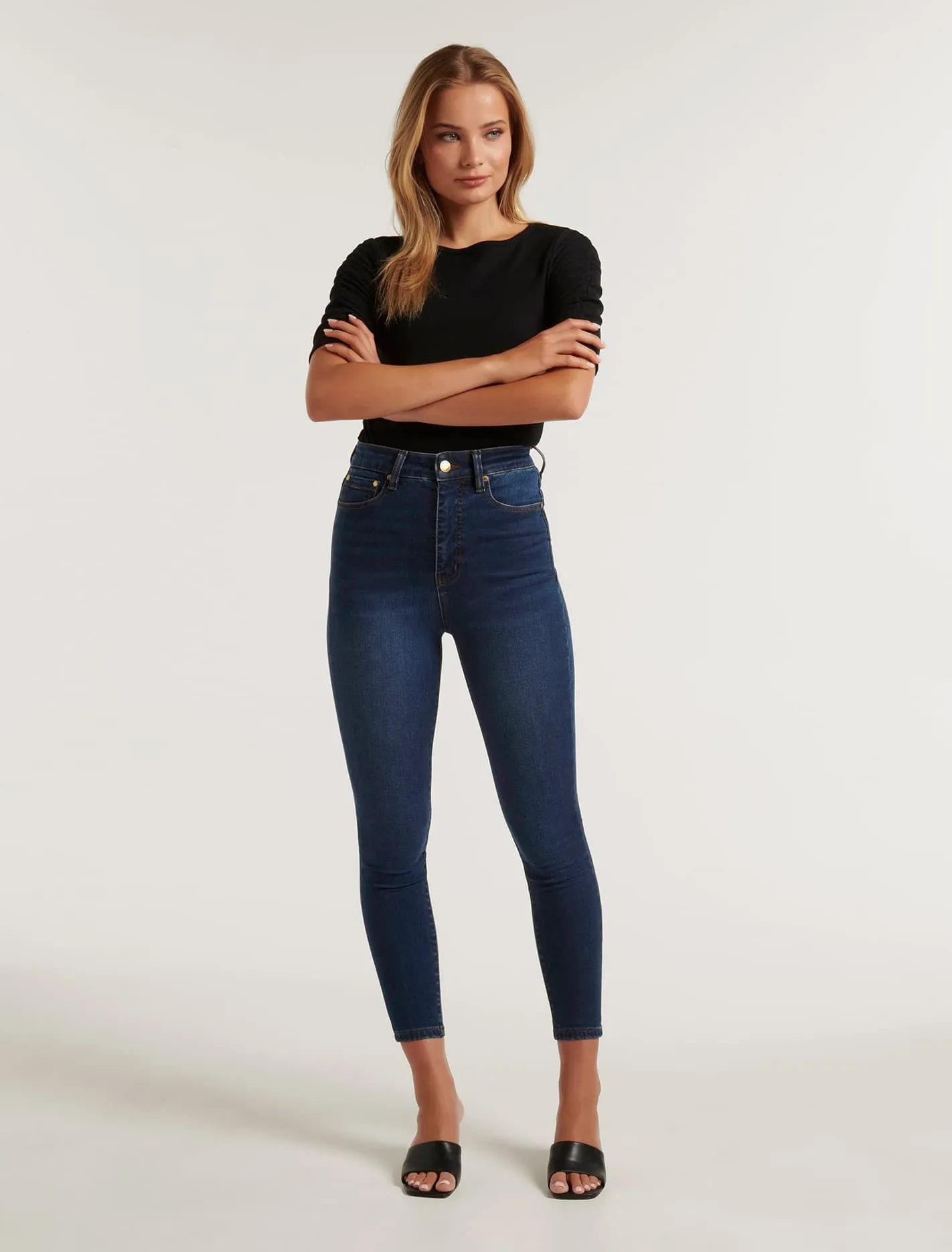 Mila Cropped High-Rise Skinny Jeans