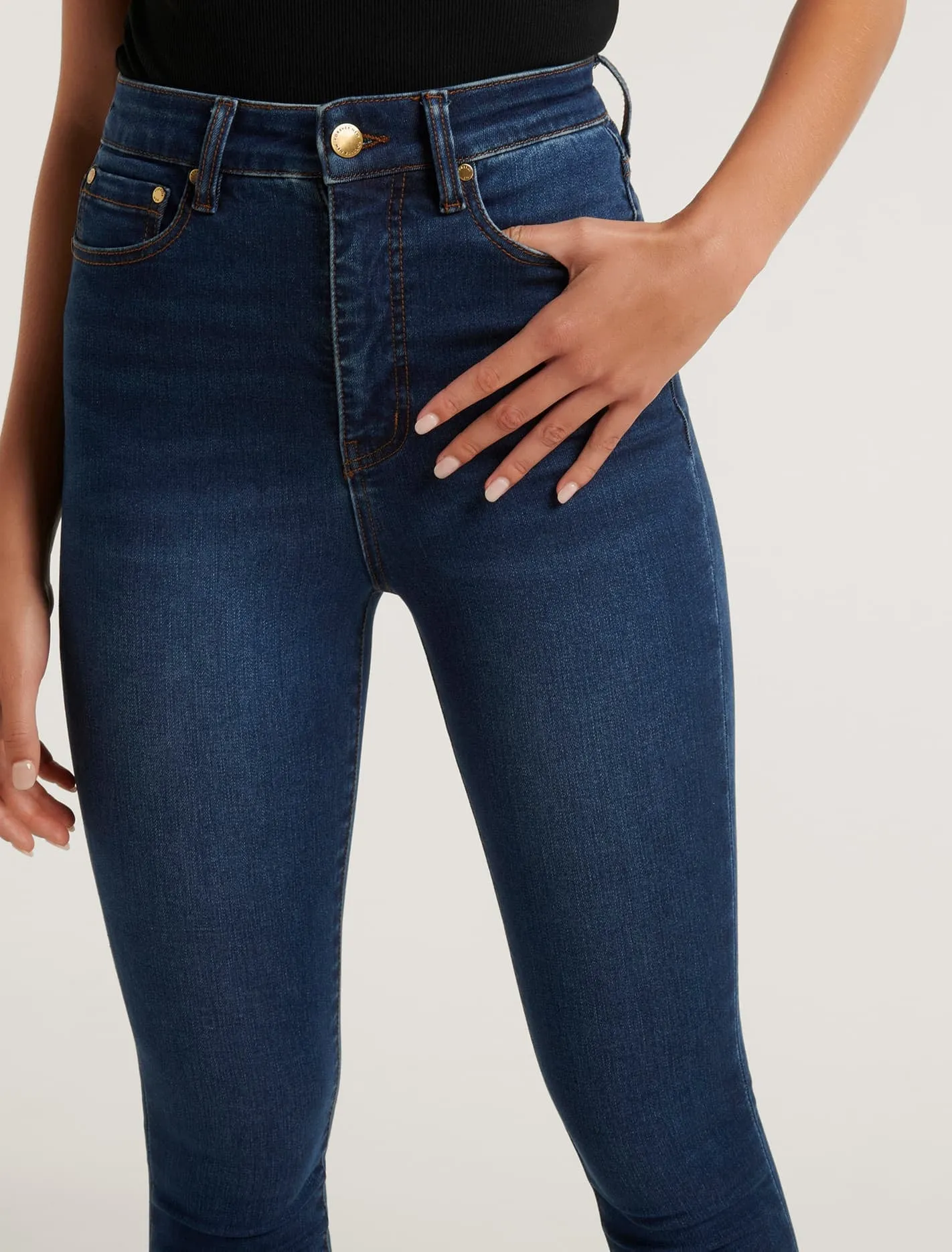 Mila Cropped High-Rise Skinny Jeans