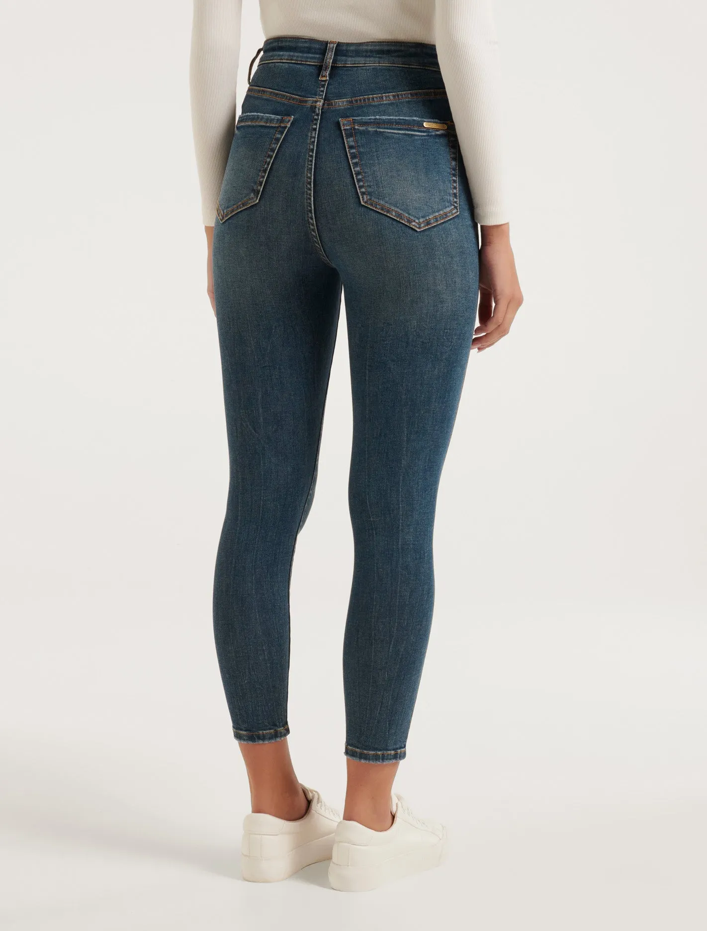 Mila Cropped High-Rise Skinny Jeans