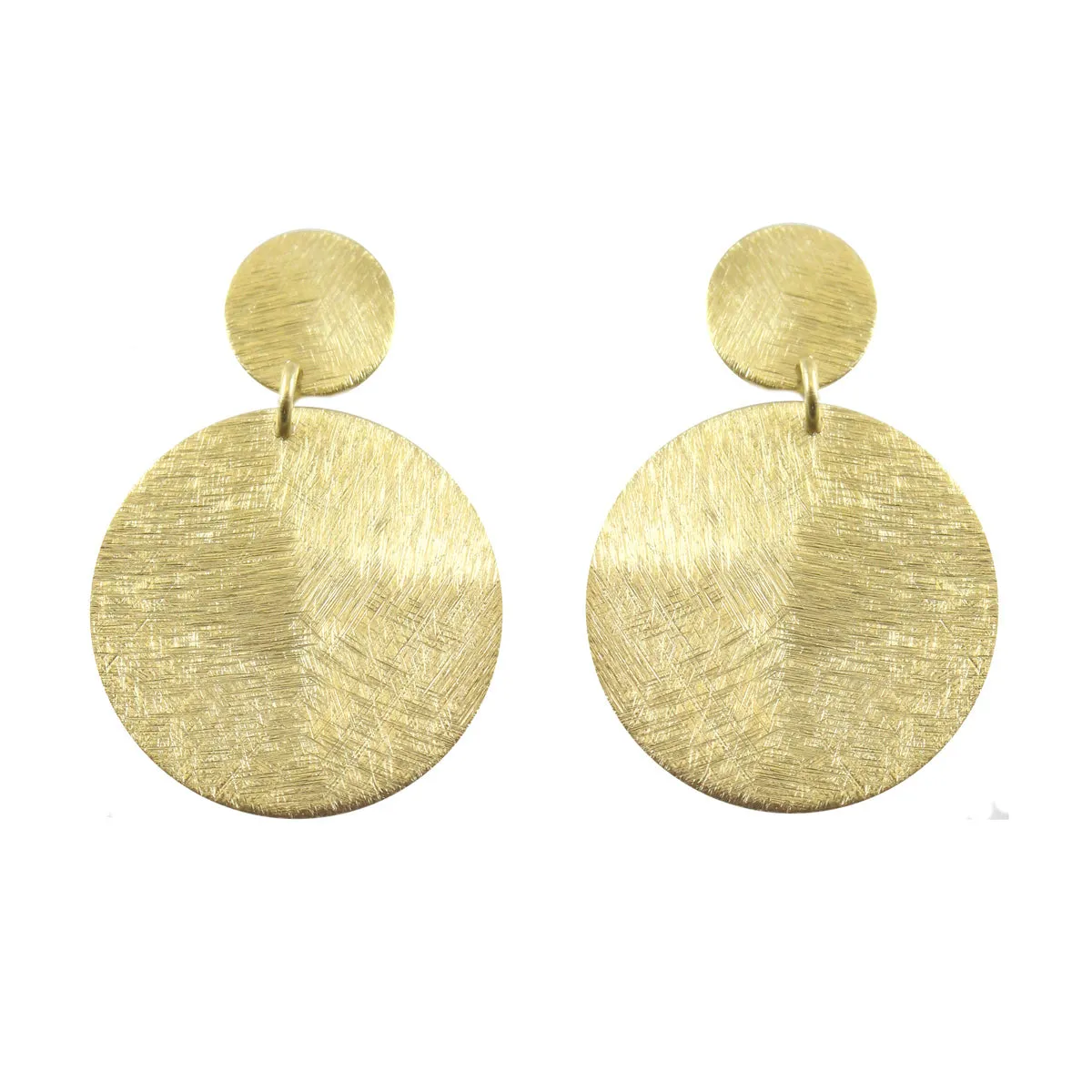 Oxford Post Brushed Coin Earrings