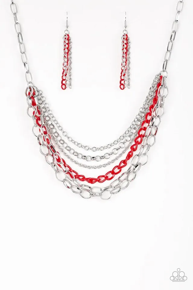 Paparazzi Accessories - Color Bomb - Red Necklace