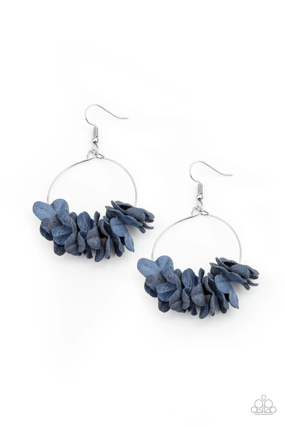 Paparazzi Accessories - Flirty Florets - Blue Earrings