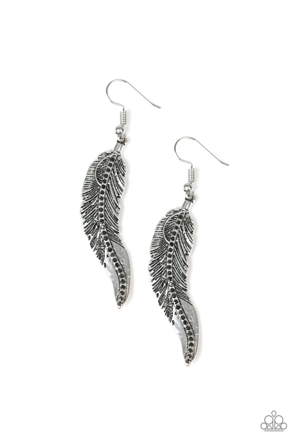 Paparazzi Accessories - Fowl Play - Silver Earrings