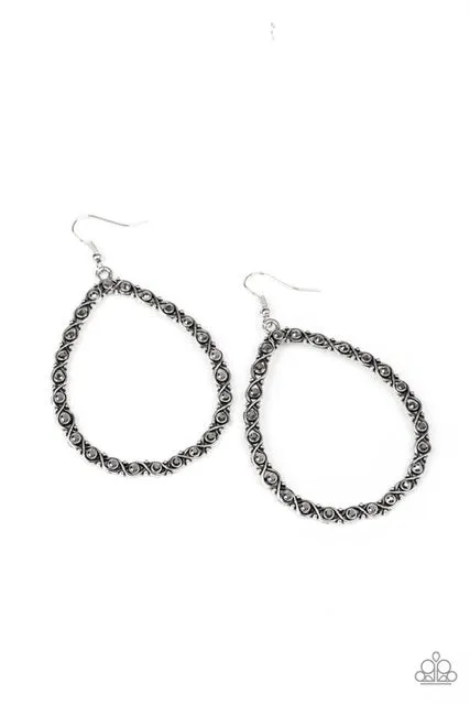 Paparazzi Accessories - Galaxy Gardens - Silver Earrings