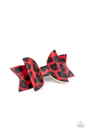 Paparazzi Accessories - Hooked On a FELINE - Red Hair Clip