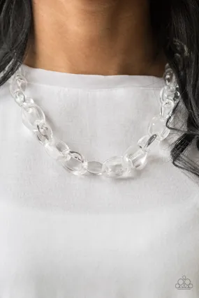 Paparazzi Accessories  - Ice-Queen #N90 Peg - White Necklace