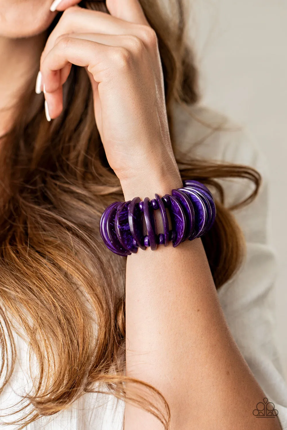 Paparazzi Accessories - Tropical Tiki Bar - Purple Bracelet