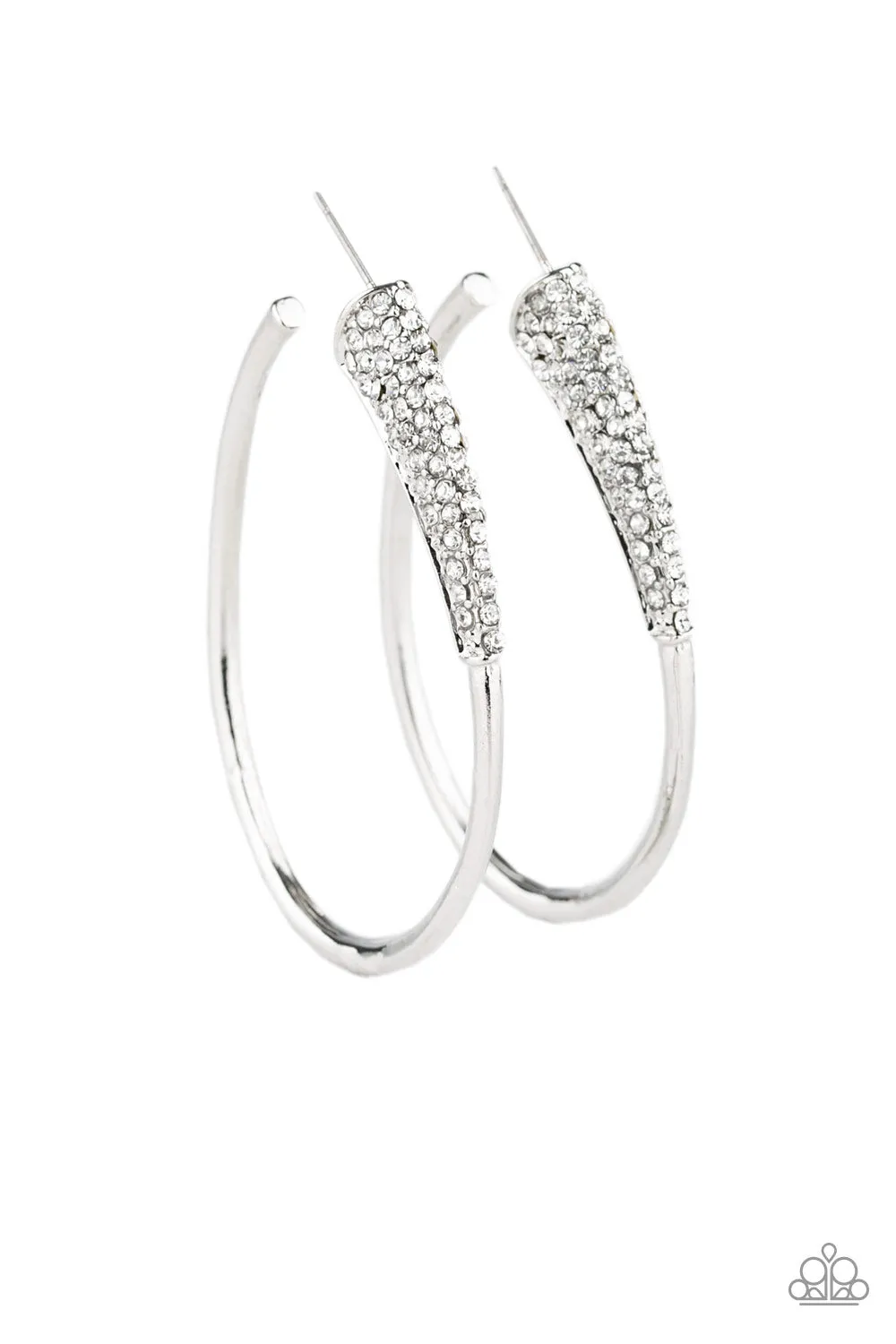 Paparazzi Accessories - Winter Ice - Silver Earrings