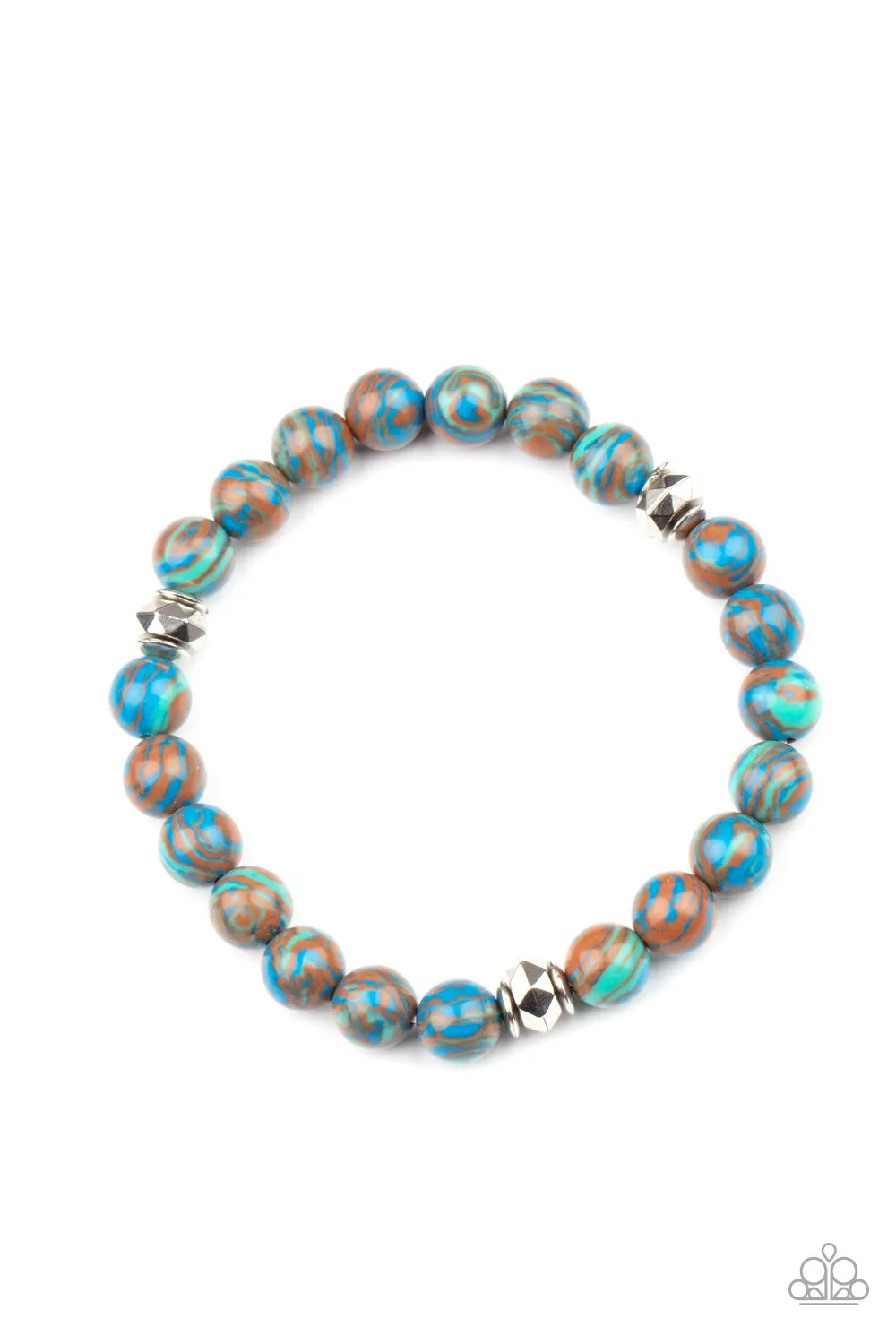 Paparazzi Awakened Blue Stretchy Urban Bracelet